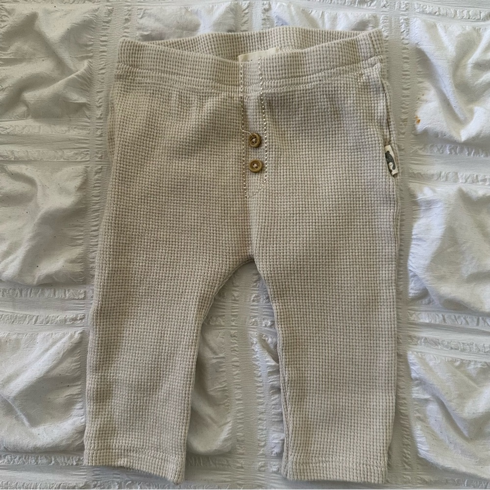 Cozy Knit Infant Pants in Cream Size 3-6 Months